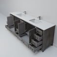 thumbnail image 6 of Jacques 84 in. W Distressed Grey Double Bath Vanity, White Quartz Top, and Faucet Set, 6 of 9