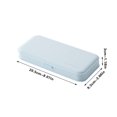 thumbnail image 3 of Blasgw Multifunctional Pencil Case - Plastic Frosted Stationery Storage Box for Students PP Material, 21x10x3 cm Blue, 3 of 4