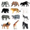 thumbnail image 1 of Ruson 12 piezas mini figuras de animales de safari juguetes realistas figuras de animales del zoológico de la selva juego de juguetes para decoración de pasteles Navidad cumpleaños huevo de Pascua sum, 1 of 5