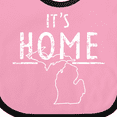 thumbnail image 4 of Inktastic It's Home- State  of Michigan Outline Distressed Text Boys or Girls Baby Bib, 4 of 4