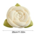 thumbnail image 3 of CuiLiyq Valentines Day Rose Throw Pillow, Decorative Weaving Throw Pillows with Soft Plush for Couch, Small Round Pillows for Home Bedroom Living Room Decoration, 11 Inch, White, 3 of 7