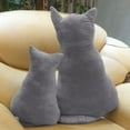 thumbnail image 4 of Anvazise Cat Stuffed Pillow Super Soft Animal Design Plush Solid Color Doll Pillow for Living Room White 45 cm, 4 of 13