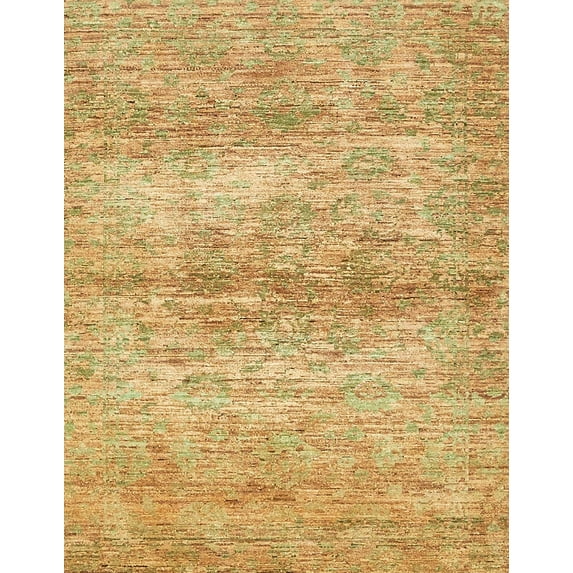 Ahgly Company Indoor Rectangle Abstract Chrome Gold Yellow Abstract Area Rugs, 6' x 9'