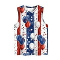 thumbnail image 4 of VerPetridure American Flag Print Tank Tops Women USA Stars Stripes Patriotic T Shirt Summer Loose Vest Tees, 4 of 4