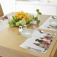 thumbnail image 4 of Ambesonne Christmas Place Mats Set of 4, Funny Pets Gifts Photo, Standard Size, White Brown and Red, 4 of 6