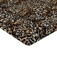thumbnail image 4 of Ambesonne Leopard Print Fitted Sheet, Wild Big Cat Skin Art, Twin Size, Caramel Dark Brown and Beige, 4 of 5