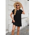 thumbnail image 4 of Summer Dresses for Women 2025 Eyelet Casual Loose Short Sleeve Sundresses with Pockets, 4 of 8