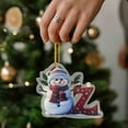 thumbnail image 2 of Christmas Snowman 26 Letters Ornaments, Personalized Hanging Ornament Christmas Letter Christmas Tree Hanging Pendant Xmas Alphabet Letters for Xmas Tree & Home (Z), 2 of 4