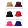 thumbnail image 4 of Dress Choice Women Vintage Felt Cloche Hat Winter Vintage Bow Fedora Bucket Hat Bowler Hats for Womens, 4 of 8