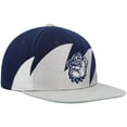 thumbnail image 3 of Men's Mitchell & Ness Gray/Navy Georgetown Hoyas Sharktooth Snapback Hat, 3 of 5