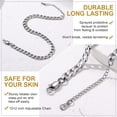 thumbnail image 6 of PROSTEEL 6mm Silver Cuban Anklet Bracelet for Women Stainless Steel Chain Summer Beach Anklet Foot Chain Jewelry Birthday Gift, 6 of 8