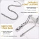 thumbnail image 5 of Pulsera tobillera cubana de plata de 6 mm PROSTEEL Acero inoxidable, 5 of 7