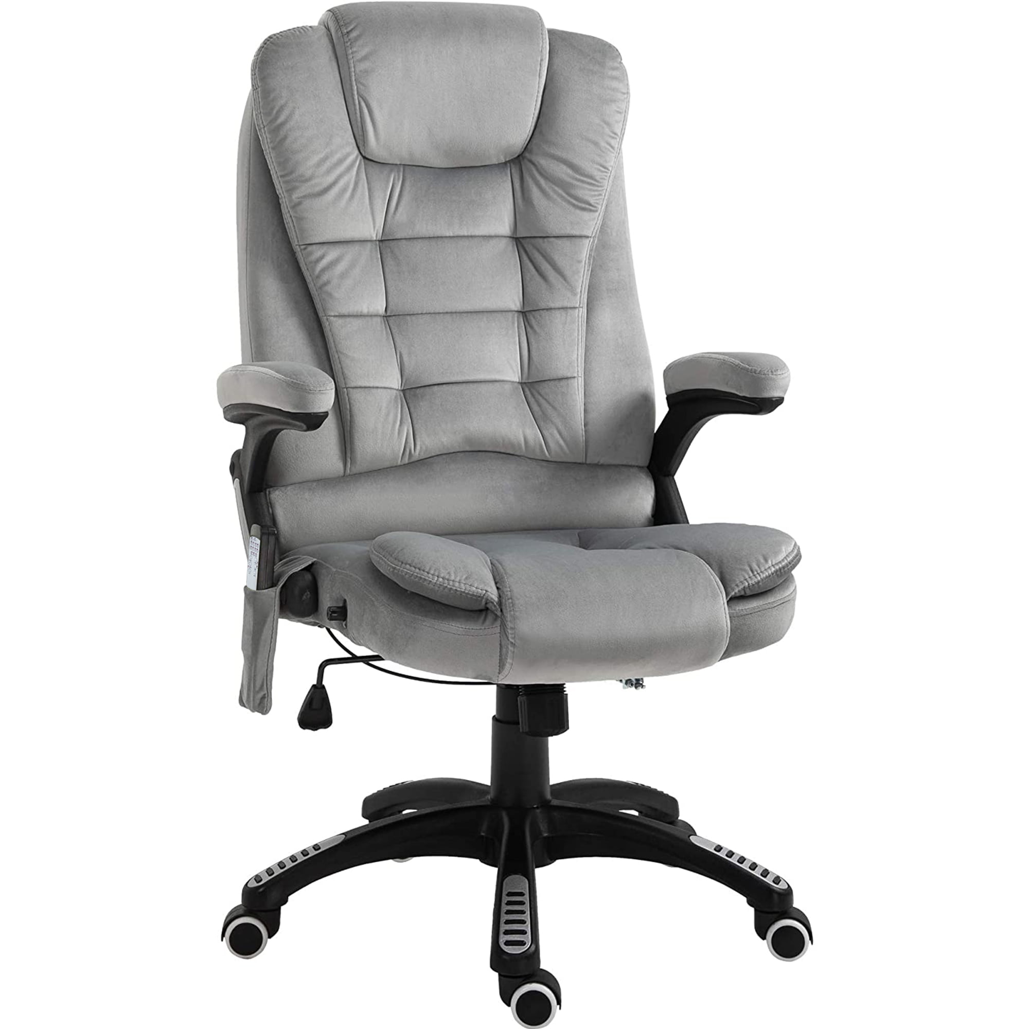 Vinsetto Ergonomic Massage Office Chair High Back Executive Chair with  Lumbar Support Armrest, Grey
