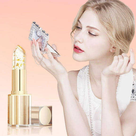 HYLLai Color Changing Lipstick with Gold Foil, Transfer-Proof, Moisturizing Gloss, Long-Lasting for Women, Adaptive to Natural Lip Tone