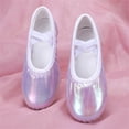thumbnail image 2 of Girls Glitter Satin Ballet Dance Shoes Soft Sole Flexible Cat Performance Sneakers Toddlers Kids Clothes, 2 of 3