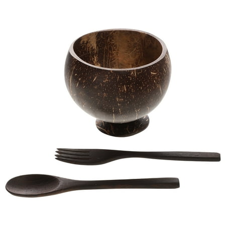 

1 Set Coconut Shell Bowl Practical Salad Bowl Natural Food Serving Bowl