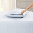 thumbnail image 5 of California Queen Sheet Set 4 Piece Egyptian Cotton Sky Blue Bed Sheet Set ( Flat Sheet + Fitted 18'' + 2 Pillow Cases ) 1000 Series Bedding Sheet Set California Queen Size Bed, 5 of 7