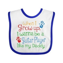 Inktastic Guitar Player Like Daddy Boys or Girls Baby Bib