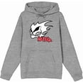 thumbnail image 4 of No Fear Fire Skull Logo Adult Heather Gray Long Sleeve Hoodie-Medium, 4 of 6