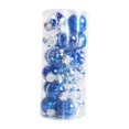 thumbnail image 3 of 24 Piezas de Adornos de Bolas de Navidad BLESIY Decoración Colgante Azul Oscuro, 3 of 8