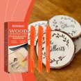 thumbnail image 4 of 3 Pcs Wood Burning Pen - Realistic Pyrography Marker for Art & Craft, Adjustable Temperature Burn Effect Tool, 6ml Ink Capacity, 4 of 9
