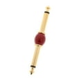 thumbnail image 1 of Adaptador de audio para mezclador de guitarra de 6,35 mm con conector macho estéreo a cable macho de 1/4" rojo, 1 of 7