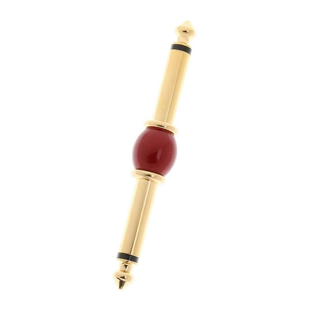 Adaptador de audio para mezclador de guitarra de 6,35 mm con conector macho estéreo a cable macho de 1/4" rojo
