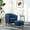 Blue(S), variant on Dazone Modern Arm Chair Curved Back with Ottoman Accent Sofa Linen Fabric Upholstered Yellow