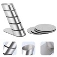 thumbnail image 3 of 1 Ensemble de sous-Verres en Acier Inoxydable Antidérapants pour Tasses Bols (Argent), 3 of 7