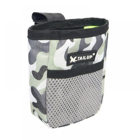 Prettyui Mini Pet Hands Free Training Waist Bag Dog Feed Pouch Portable Camouflage Pattern Dog Treat Waterproof Cloth Bag
