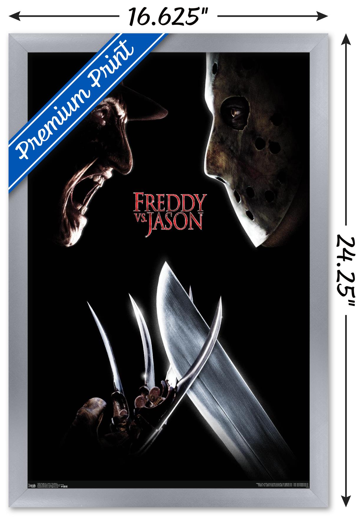 Freddy vs. Jason - One Sheet Wall Poster, 14.725" x 22.375" Framed