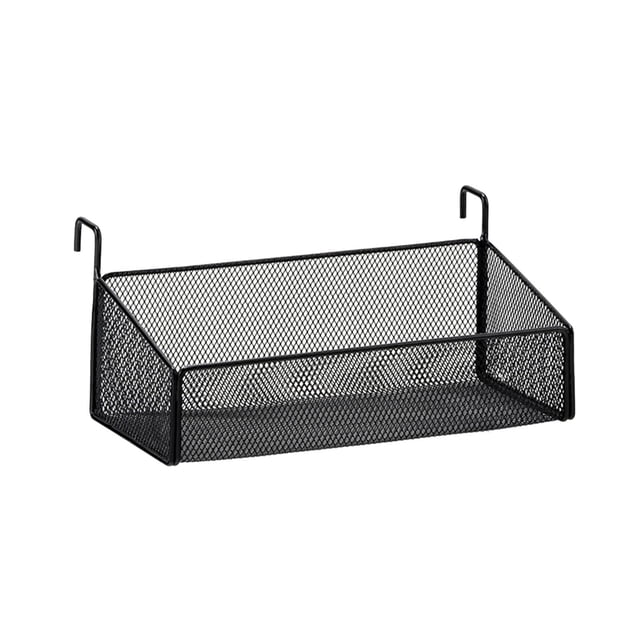 Estante para mesita de noche, cesta de almacenamiento colgante multiusos para mantener el orden, organizador para colgar en la pared, organización de pequeño negro