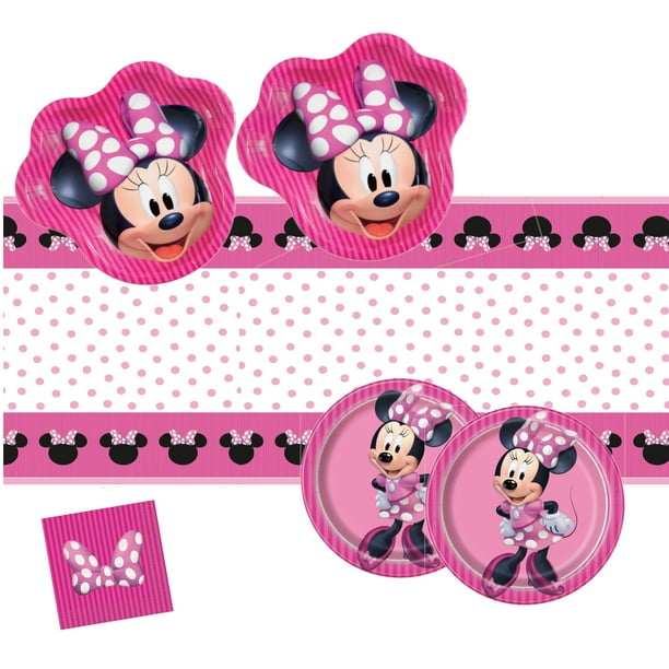 Minnie Mouse Party Supplies Tableware Bundle Pack for 16 ...