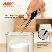 MK Mini Utility Lighter Refillable Butane, Wind-Resistant, Assorted Colors, 2 Pack