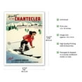 thumbnail image 2 of Chantecler Hotel - Laurentian Mountains - Sainte-Adèle Quebec Canada - Vintage Travel Poster by Roger Couillard c.1950s - Bamboo Fine Art 290gsm Paper (Unframed) 12x16in, 2 of 4