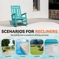 thumbnail image 3 of Outdoor Rocking Chair, High Back Porch Rocker Chair, All Weather Resistant HDPE Oversized Adirondack Rocking Chairs for Patio, Garden, Lawn, Indoor，Peacock Blue, 3 of 4