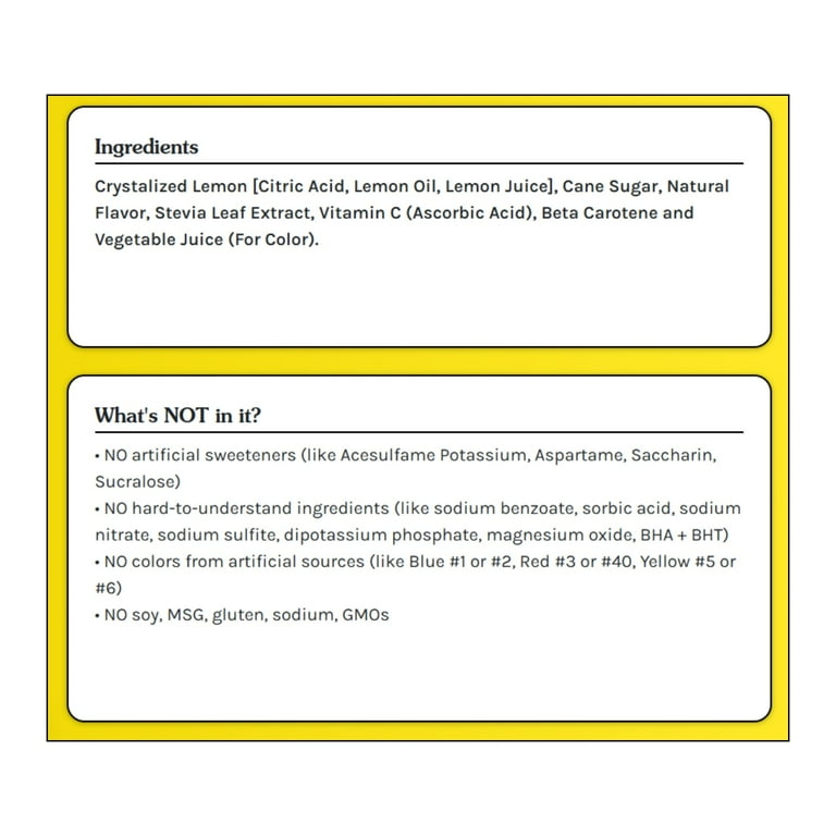 True Lemon Triple Citrus Lemonade Drink Mix, 10 Calories, No Artificial Sweetners, 10 Count