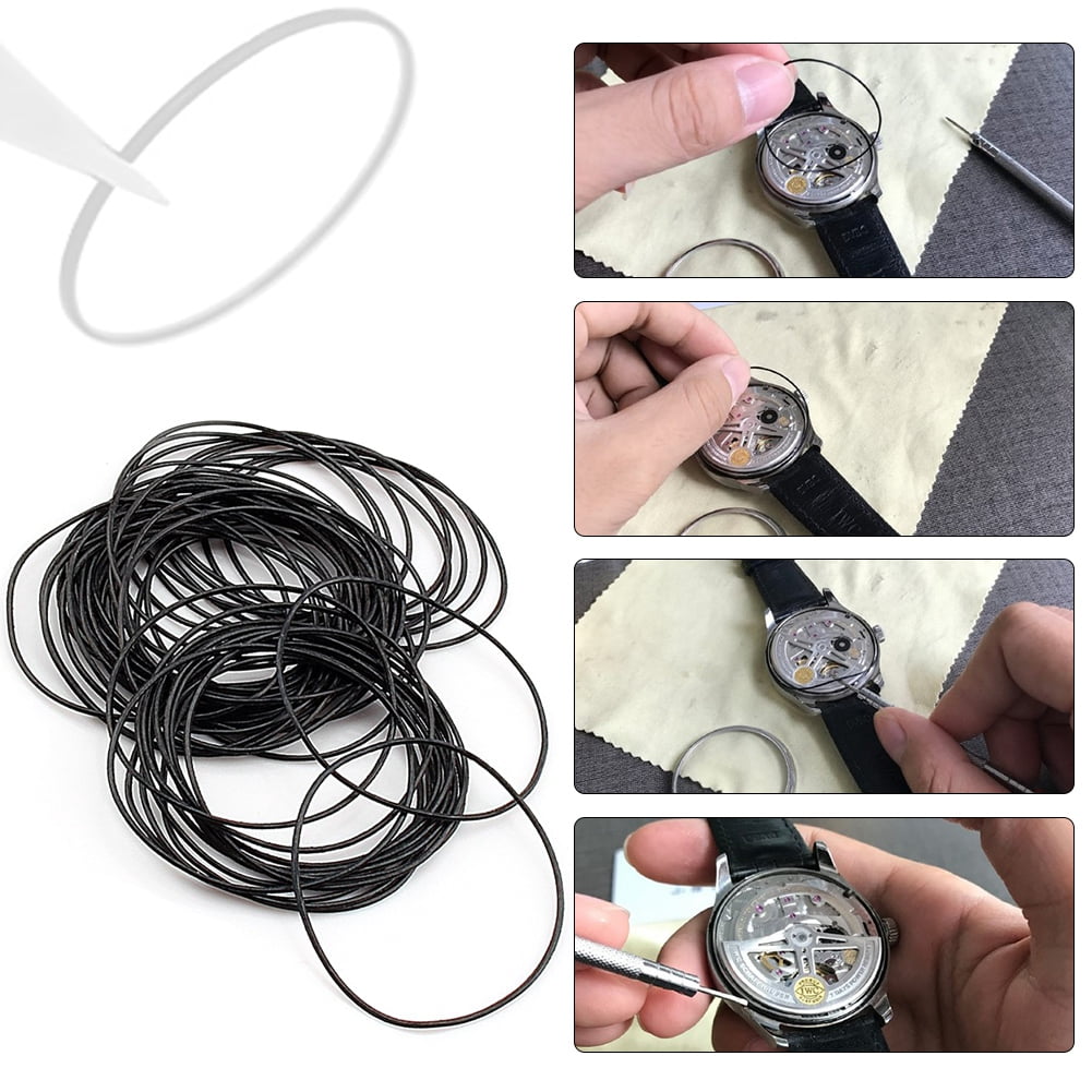 Walfront Walfront O Ring Watch Rubber Seals Set 950pcs 0 6mm Waterproof Sealing Rings Watches Accessory Black Walmart Com Walmart Com