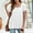 White, variant on Aloohaidyvio Womens Plus Size Summer Shirt Casual Square Neck Petal Short Sleeve Tunic Top Blouse
