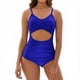 thumbnail image 2 of Traje de baño de una pieza para mujer, conjuntos de bikini para mujer, trajes de baño de color liso con espalda descubierta, tankinis, trajes de baño para mujer, 2 of 7