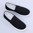 thumbnail image 4 of Women's Casual Slip On Canvas Sneakers Fashionable Comfortable Flat Shoes for Daily Wear with Jeans and Pants, 38, 4 of 6