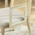 thumbnail image 4 of Monarch Dining Armchair in Antique White Natural Heathered Weave Ivory, 4 of 9