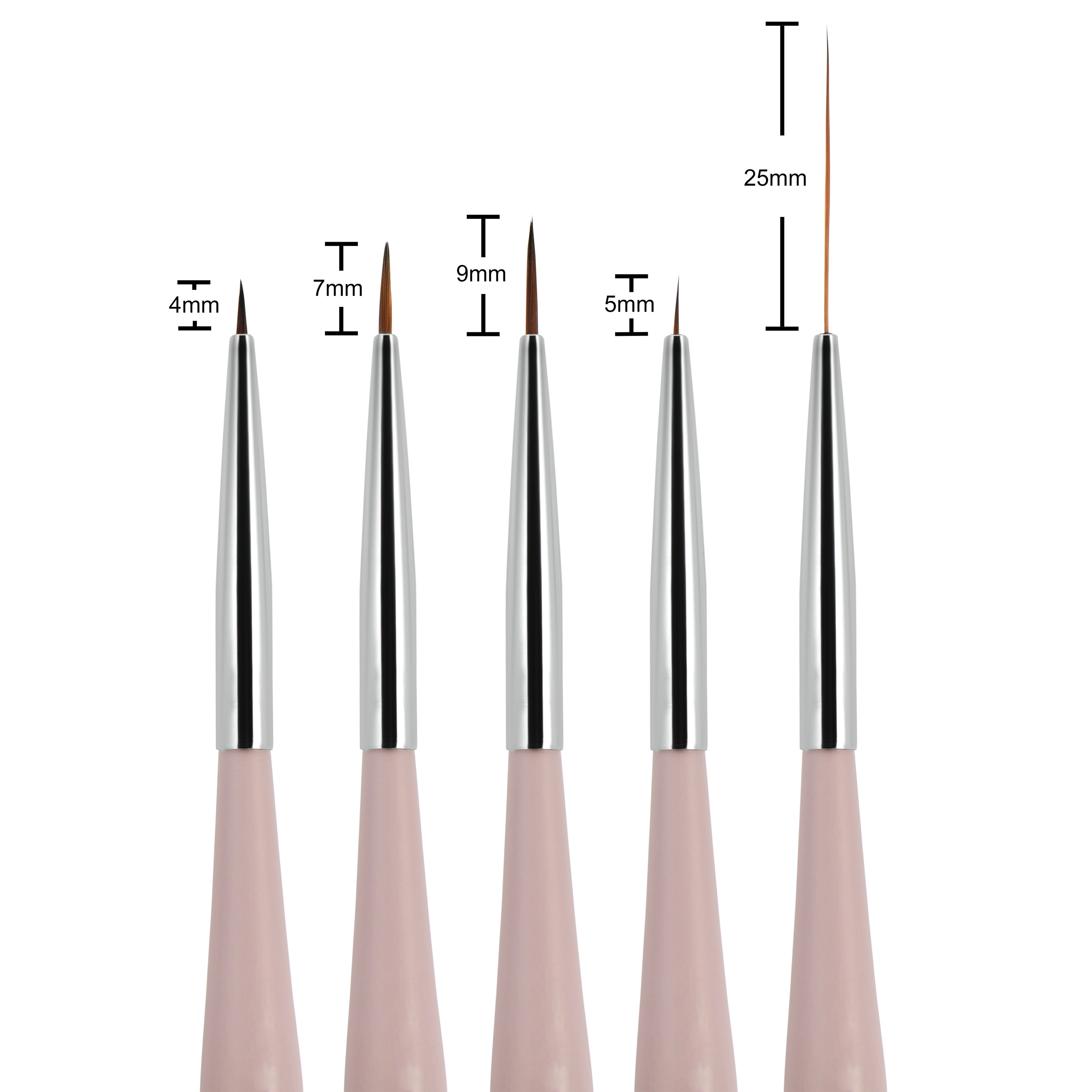 GetUSCart- Winstonia Striping Nail Art Brushes for Long Lines, Details,  Fine Designs. 3 pcs Striper Brushes Set - AMAZING TRIO