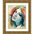 thumbnail image 1 of Kovacs, Anna Brigite 15x18 Gold Ornate Wood Framed with Double Matting Museum Art Print Titled - Charming Girl XII, 1 of 4