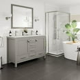 thumbnail image 3 of Eviva London 48" Transitional Gray Bathroom Vanity with White Carrara Quartz and Double Porcelain Sinks 48" W X 18" D, 3 of 8