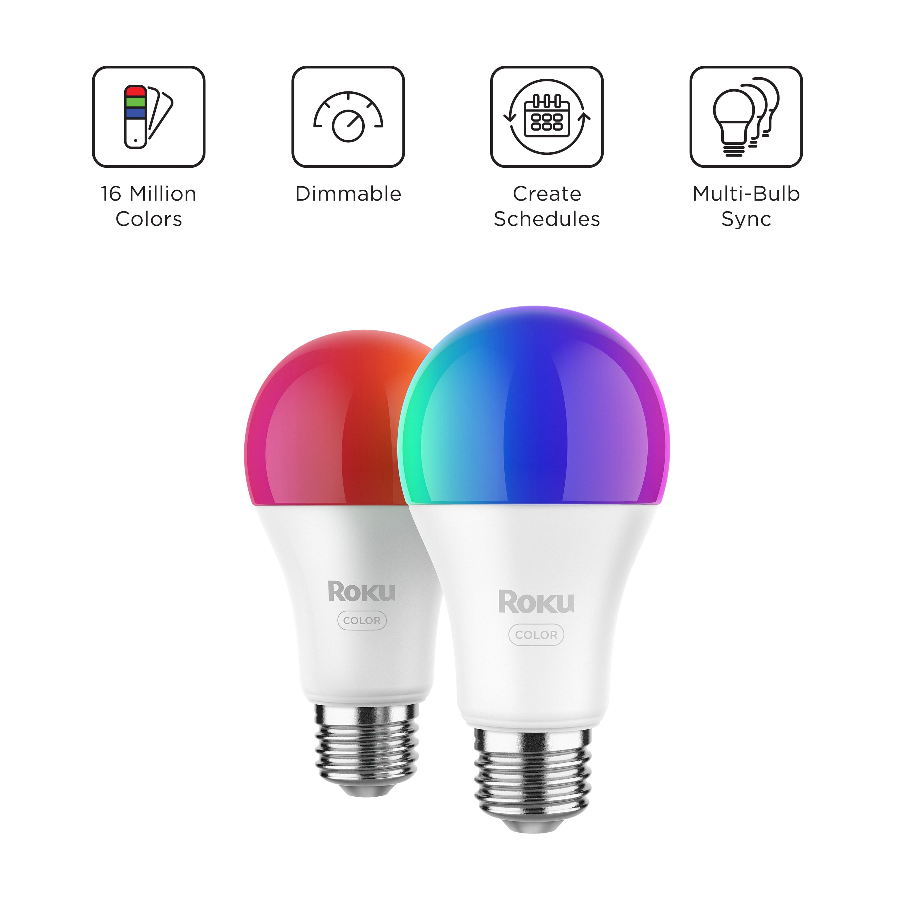 Roku Smart Home Smart Bulb SE (White) 1-Pack with Adjustable Brightness and  Temperature, 9.5 Watts - Screw Base 