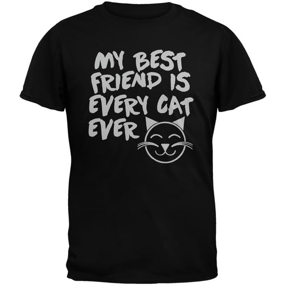 My Best Friend Is Every Cat Ever Black Youth T-Shirt - Medium(10/12)