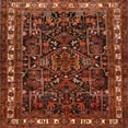 thumbnail image 1 of Ahgly Company Indoor Square Traditional Sienna Brown Animal Area Rugs, 7' Square, 1 of 6