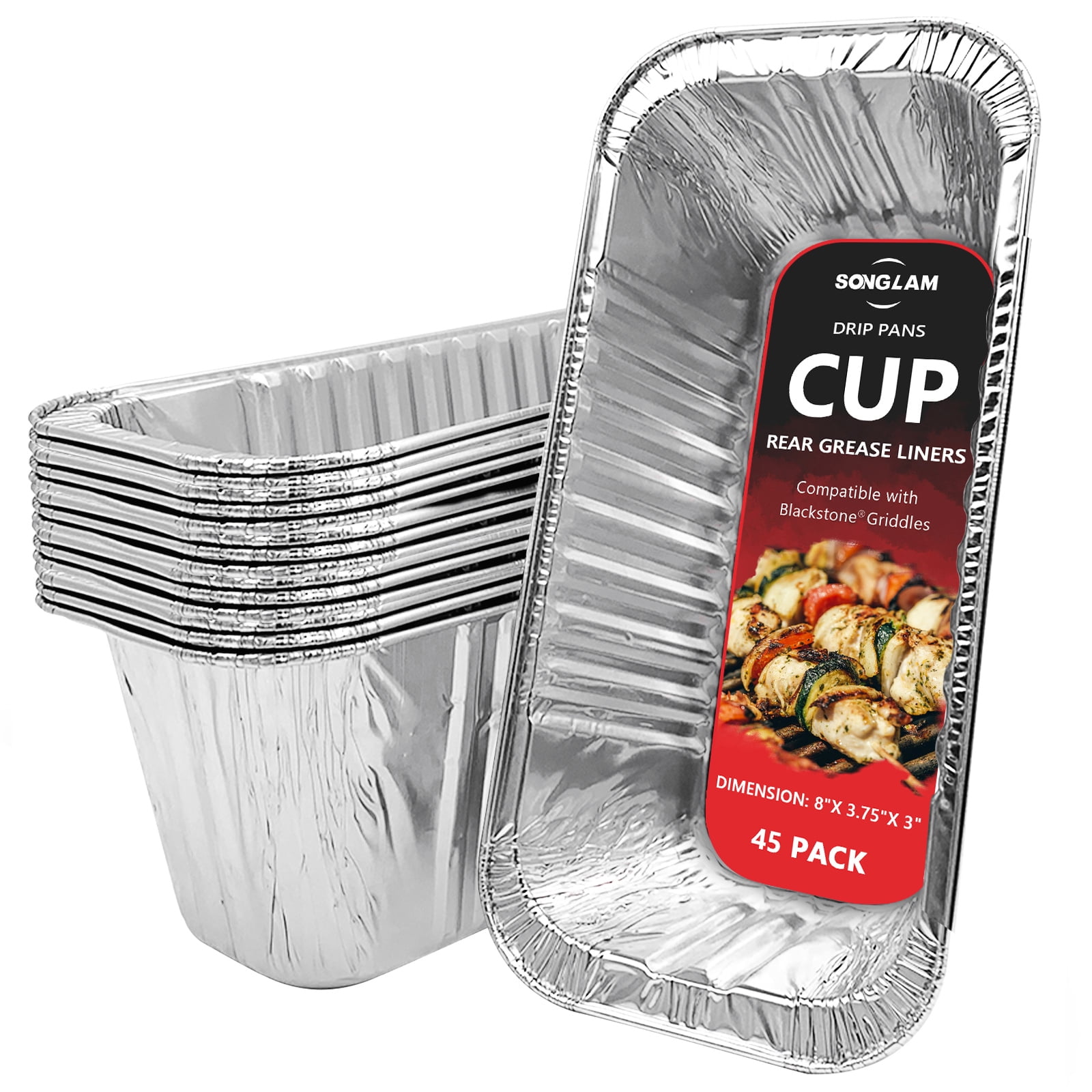 45Pack Drip Pan Compatible with Blackstone Griddles 17, 22, 28, 30