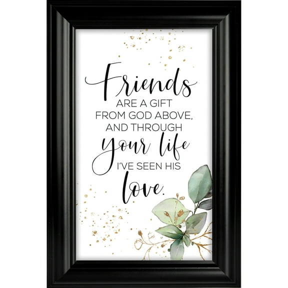 Dexsa Friends Are A Gift Plaque Frame 8 in x 12 in | Easel Back and Hanger for Hanging